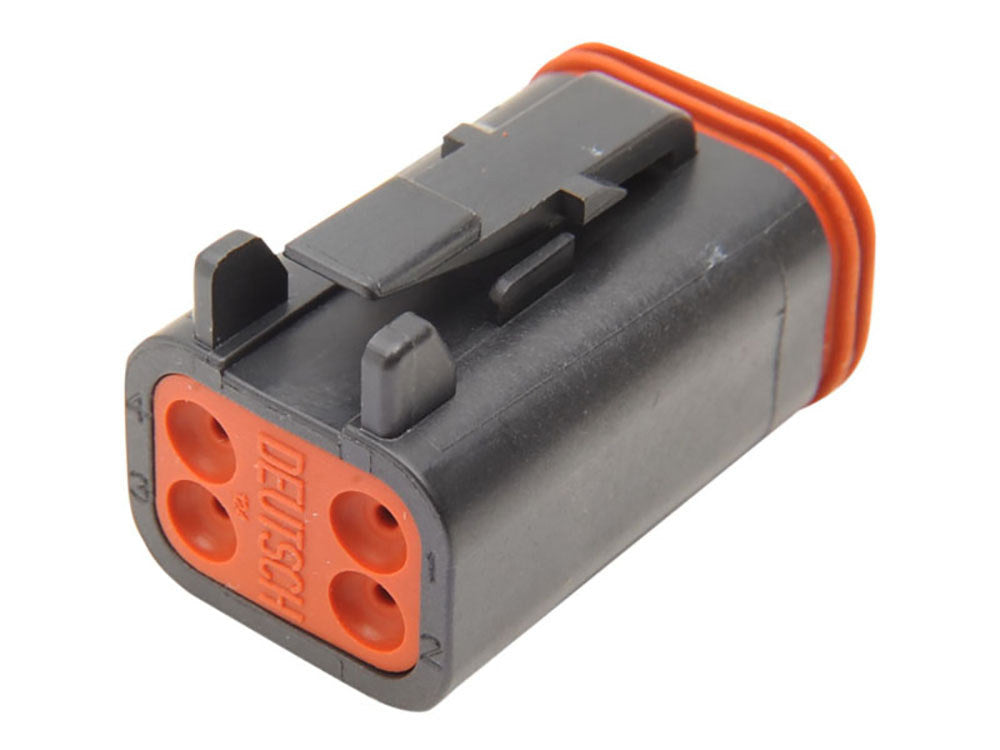 4-Wire Deutsch Plug with Wedgelock - Black. - Namz Custom Cycle Products
