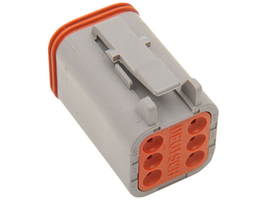 6-Wire Deutsch Plug with Wedgelock - Grey. - Namz Custom Cycle Products
