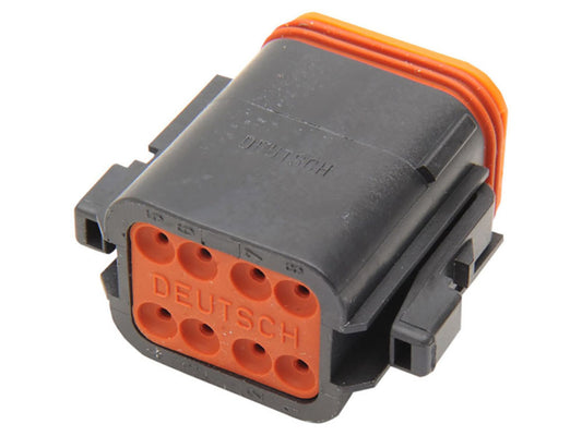 8-Wire Deutsch Plug with Wedgelock - Black. - Namz Custom Cycle Products