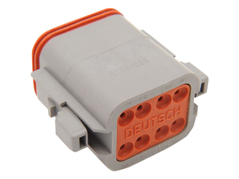 8-Wire Deutsch Plug with Wedgelock - Grey. - Namz Custom Cycle Products