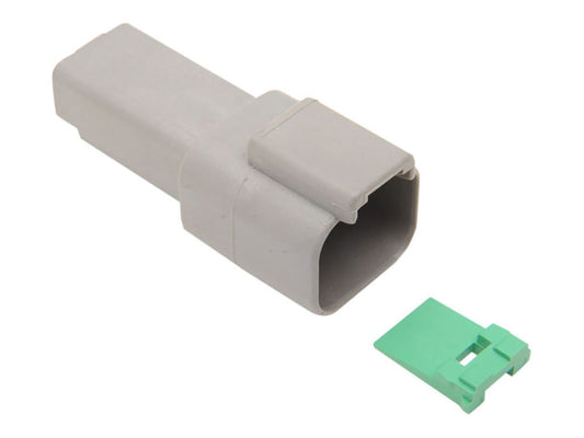 2-Wire Deutsch Receptacle with Wedgelock - Grey. - Namz Custom Cycle Products