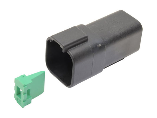 6-Wire Deutsch Receptacle with Wedgelock - Black. - Namz Custom Cycle Products