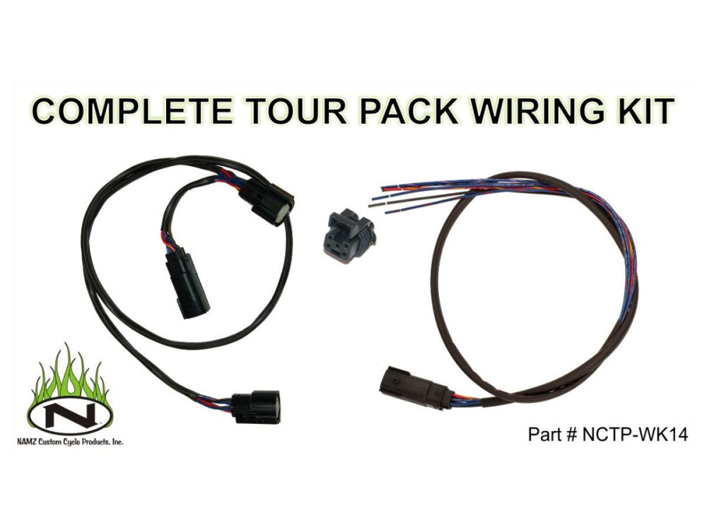 Tour Pack Wiring Installation Kit with Quick-Disconnect. Fits Street Glide & Road Glide Models 2014-2023 - Namz Custom Cycle Products