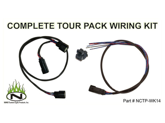 Tour Pack Wiring Installation Kit with Quick-Disconnect. Fits Street Glide & Road Glide Models 2014-2023 - Namz Custom Cycle Products