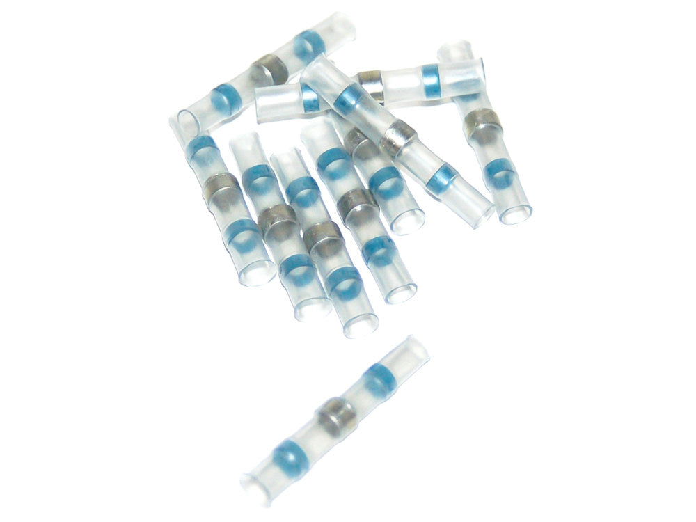 Heat Shrinkable Butt Splice with Low Temperature Solder - Pack of 10. Fits #16-#14 Gauge Wire. - Namz Custom Cycle Products