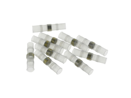 Heat Shrinkable Butt Splice with Low Temperature Solder - Pack of 10. Fits #12-#10 Gauge Wire. - Namz Custom Cycle Products