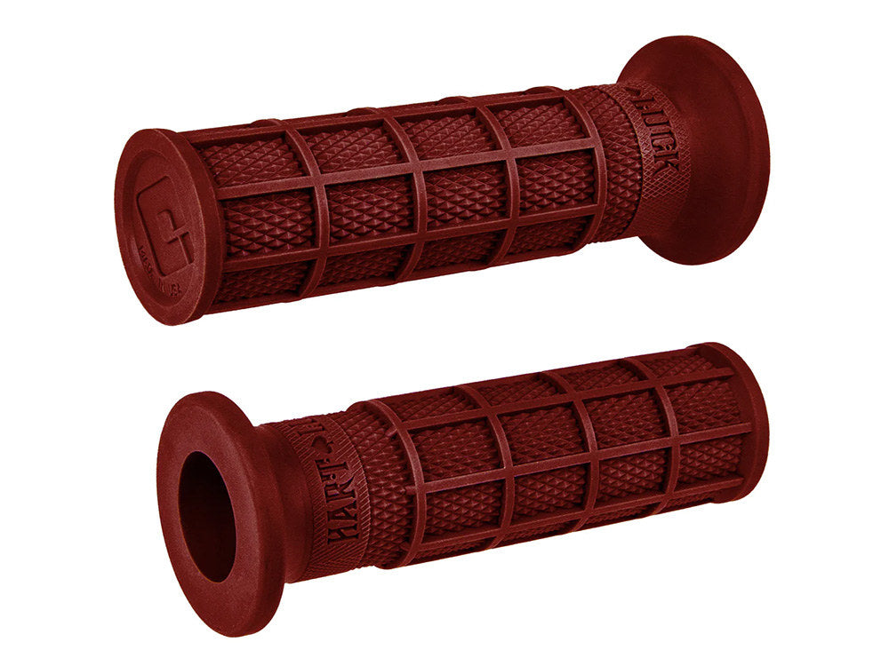 Hart-Luck Full Waffle 1in. Handgrips - Dark Red. - ODI Grips & Bars