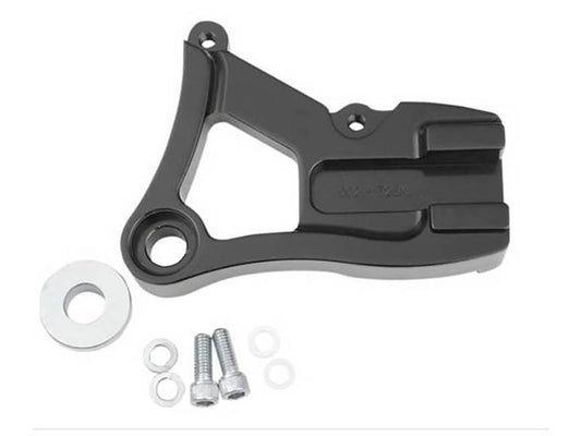 Right Hand Rear Caliper Mount - Black. Fits Dyna 1991-1999 with 11.5in. Disc Rotor when using Performance Machine 125x4R Caliper. - Performance Machine