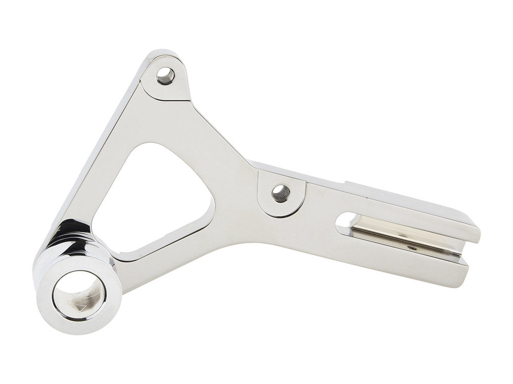 Right Hand Rear Caliper Mount - Chrome. Fits Dyna 2000-2005 with 11.5in. Disc Rotor when using Performance Machine 125x4R Caliper. - Performance Machine