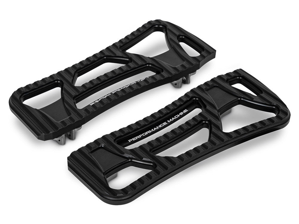 Drifter Front FloorBoards - Black. Fits Touring 1980up, FL Softail 1986-2017 & Dyna Switchback 2012-2016 - Performance Machine