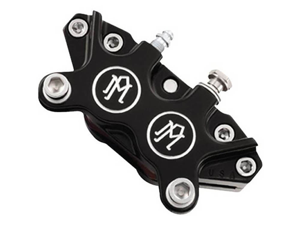 Universal 4 Piston Caliper - Black Contrast Cut. - Performance Machine