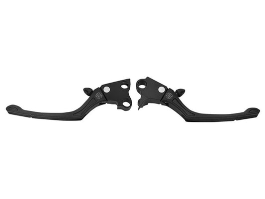 Adjustable Regulator Levers - Black Ops. Fits Softail 1996-2014, Dyna 1996-2017, Touring 1996-2007 & Sportster 1996-2003. - Roland Sands Design
