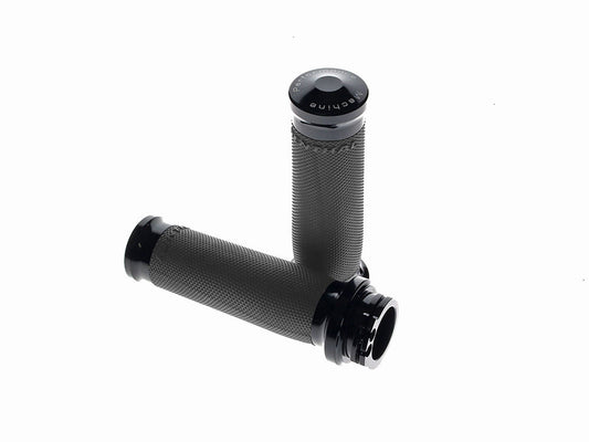 Contour Handgrips - Black. Fits H-D with Throttle Cable. - Performance Machine