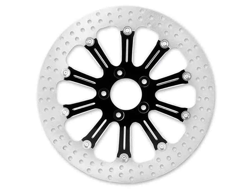 11.5in. Rear Revel Disc Rotor - Black Contrast Cut Platinum. Fits H-D 1981up with 11-1/2in. Disc Rotor. - Performance Machine