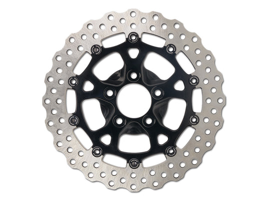 12.6in. Front Dominator Disc Rotor - Black Anodized. Fits Touring 2024up with Custom Wheel and Hub Mounted 320mm Rotors. - Performance Machine
