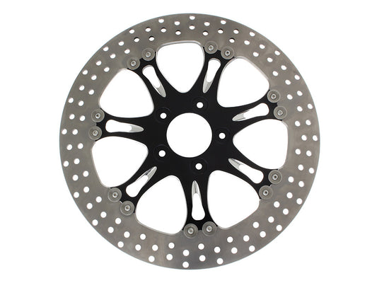 13in. Left Hand Front & Right Hand Front Heathen & Paramount Disc Rotor - Black Contrast Cut Platinum. - Performance Machine