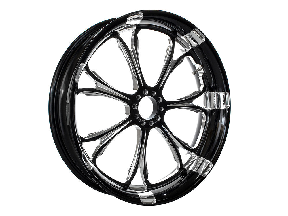 23in. x 3.50in. wide Paramount Wheel - Black Contrast Cut Platinum. - Performance Machine