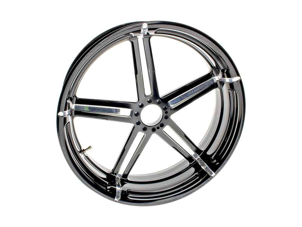 18in. x 5.50in. wide Formula Wheel - Black Contrast Cut Platinum - Performance Machine