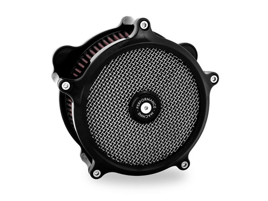 Super Gas Air Cleaner Kit - Black. Fits Touring 2017-2024 & Softail 2018-2024 - Performance Machine