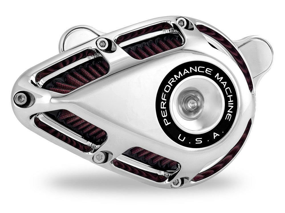 Jet Air Cleaner Kit - Chrome. Fits Touring 2017-2024 & Softail 2018-2024 - Performance Machine