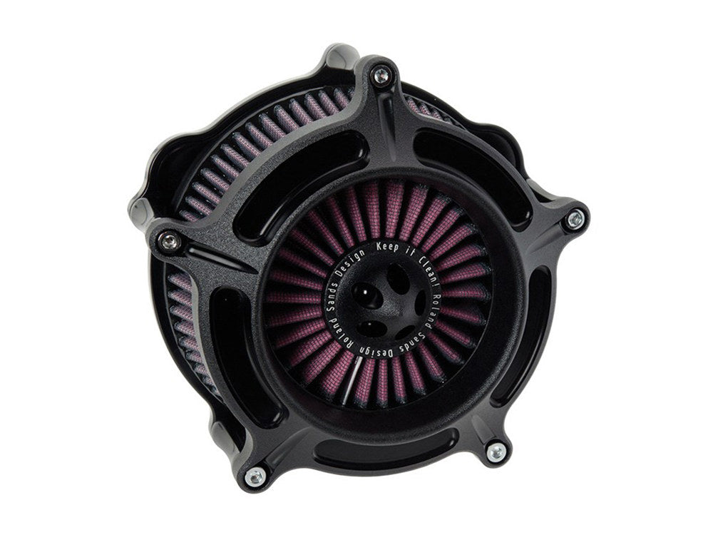Turbine Air Cleaner Kit - Black Ops. Fits Touring 2017-2024 & Softail 2018-2024 - Roland Sands Design