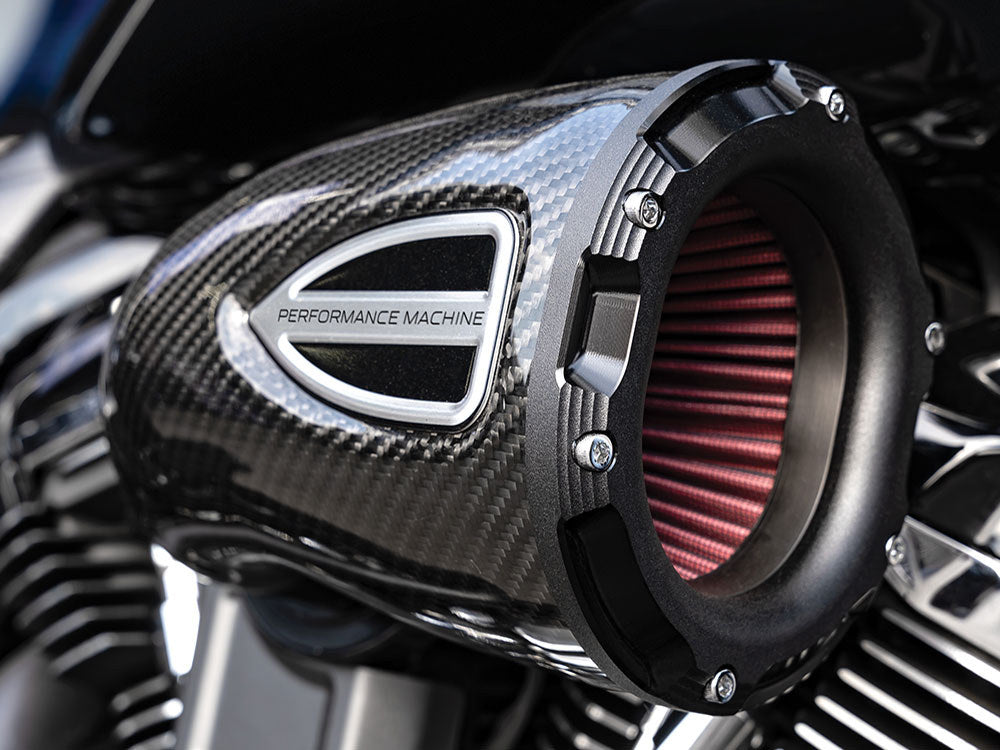 C4 Series Air Cleaner Kit - Carbon Fiber. Fits Touring 2017-2024 & Softail 2018-2024 - Performance Machine