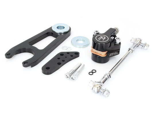 Left Hand or Right Hand Caliper & Mounting Bracket - Black Contrast Cut. Fits Custom Springer with 3/4in. Axle & 11.5in. Disc Rotor. - Performance Machine