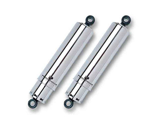 412 Series, 11in. Rear Shock Absorbers with Full Cover - Chrome. Fits Big Twin 1973-1986. - Progressive Suspension