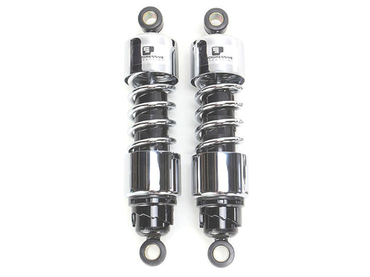 412 Series, 11.5in. Standard Spring Rate Rear Shock Absorbers - Chrome. Fits Sportster 2004-2021 - Progressive Suspension