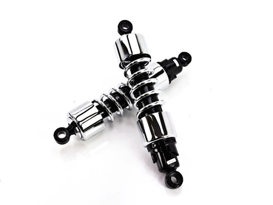 412 Series, 12in. Heavy Duty Spring Rate Rear Shock Absorbers - Chrome. Fits Touring 2006up. - Progressive Suspension