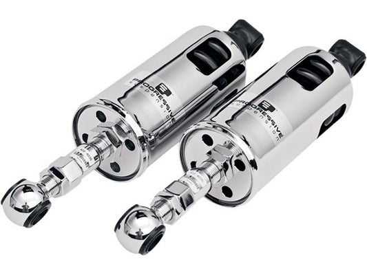 422 Series, Heavy Duty Spring Rate Rear Shock Absorbers - Chrome. Fits Softail 1989-1999. - Progressive Suspension