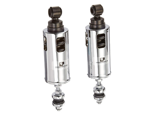 422 Series, Heavy Duty Spring Rate Rear Shock Absorbers - Chrome. Fits Softail 2000-2017. - Progressive Suspension