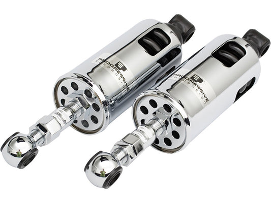 422 Series, Standard Spring Rate Rear Shock Absorbers - Chrome. Fits Softail 1989-1999. - Progressive Suspension