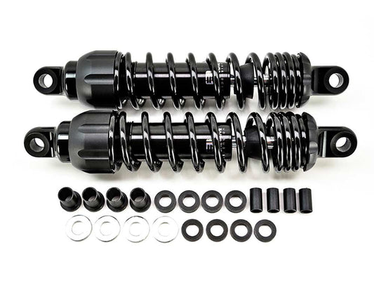 444 Series, 12in. Standard Spring Rate Rear Shock Absorbers - Black. Fits Dyna 1991-2017. - Progressive Suspension