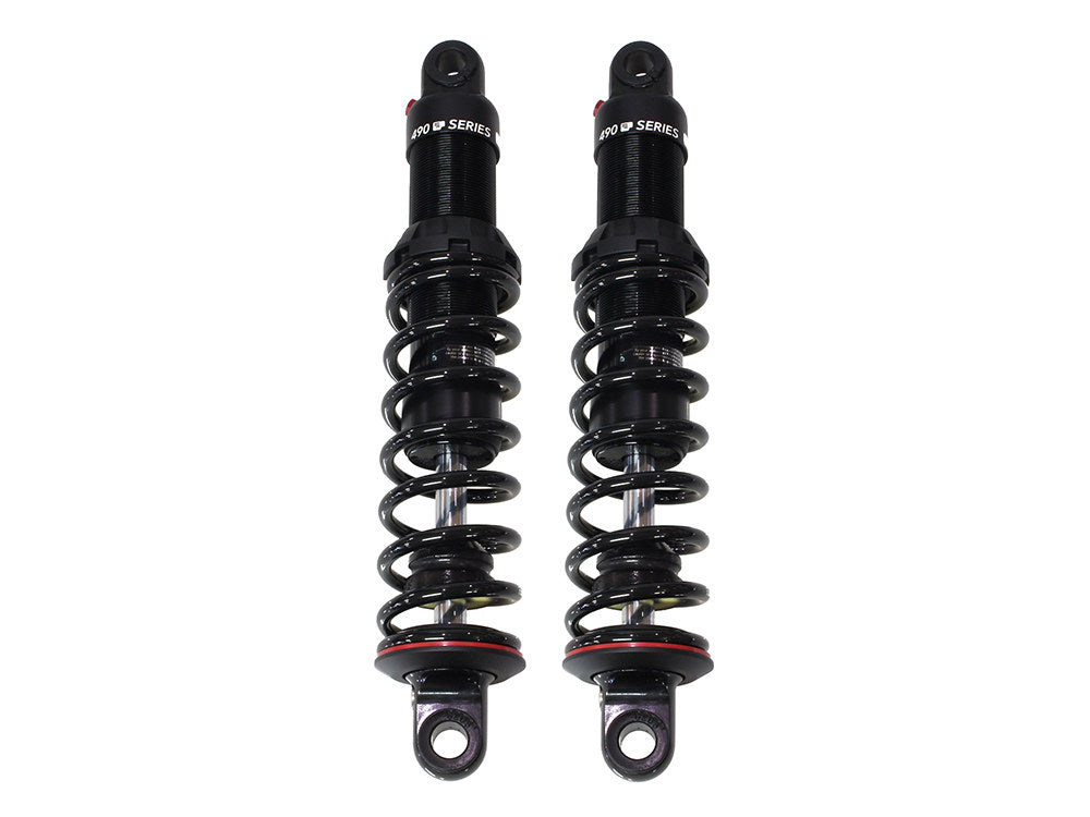 490 Series, 13in. Rear Shock Absorbers - Black. Fits Touring 1980up. - Progressive Suspension