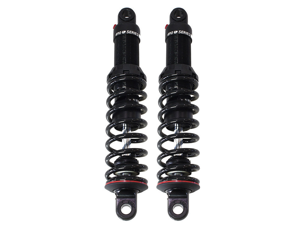 490 Series, 13in. Heavy Duty Spring Rate Rear Shock Absorbers - Black. Fits Touring 1980up. - Progressive Suspension