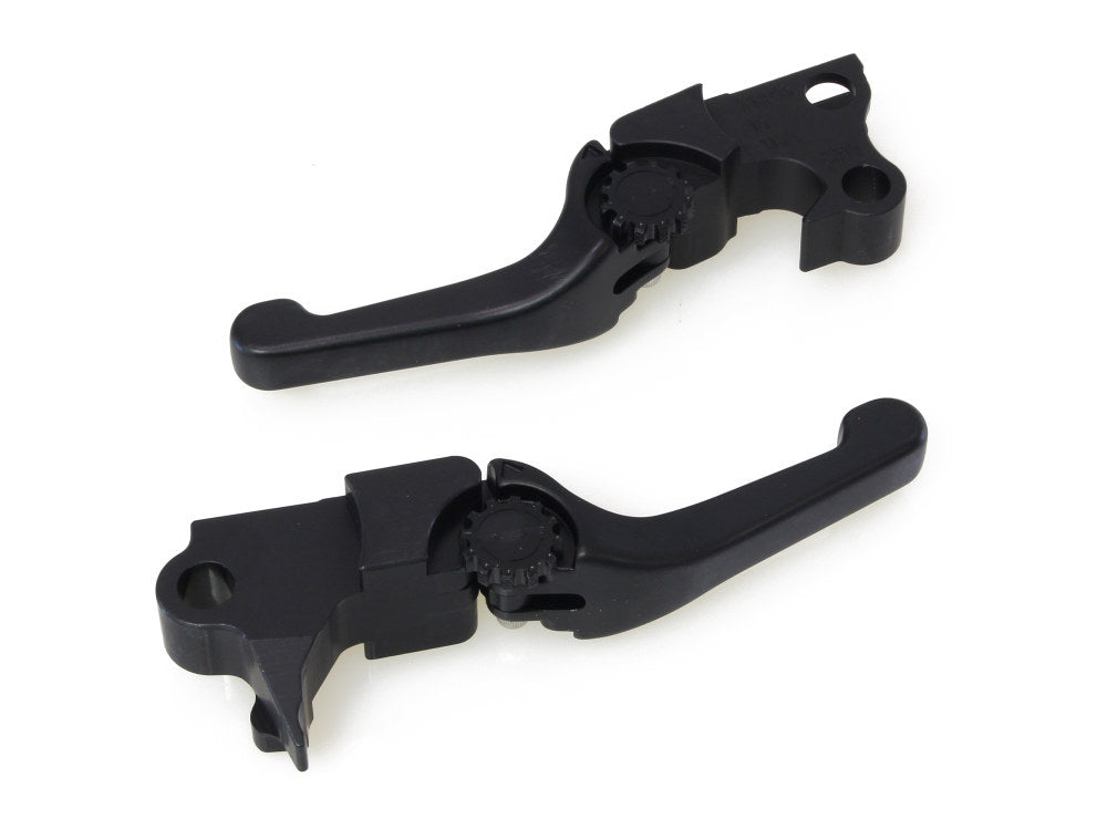 Adjustable Shorty Anthem Levers - Black. Fits Softail 1996-2014, Dyna 1996-2017, Touring 1996-2007, Sportster 1996-2003. - PSR Levers