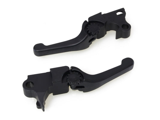 Adjustable Shorty Anthem Levers - Black. Fits Softail 1996-2014, Dyna 1996-2017, Touring 1996-2007, Sportster 1996-2003. - PSR Levers