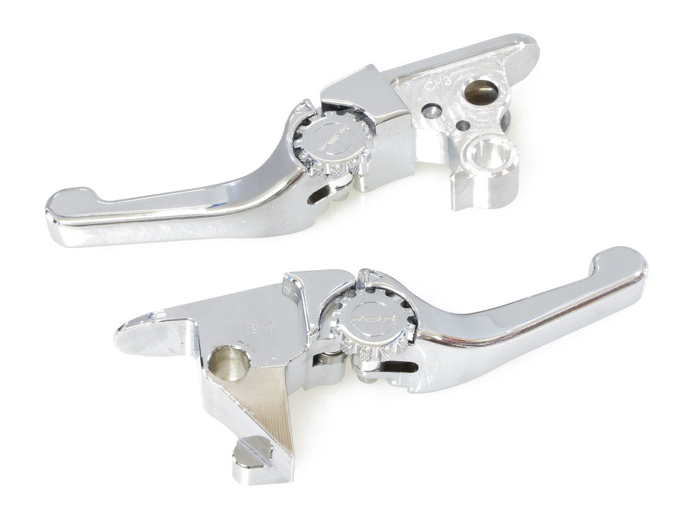 Adjustable Shorty Anthem Levers - Chrome. Fits Softail 2015-2024 - PSR Levers