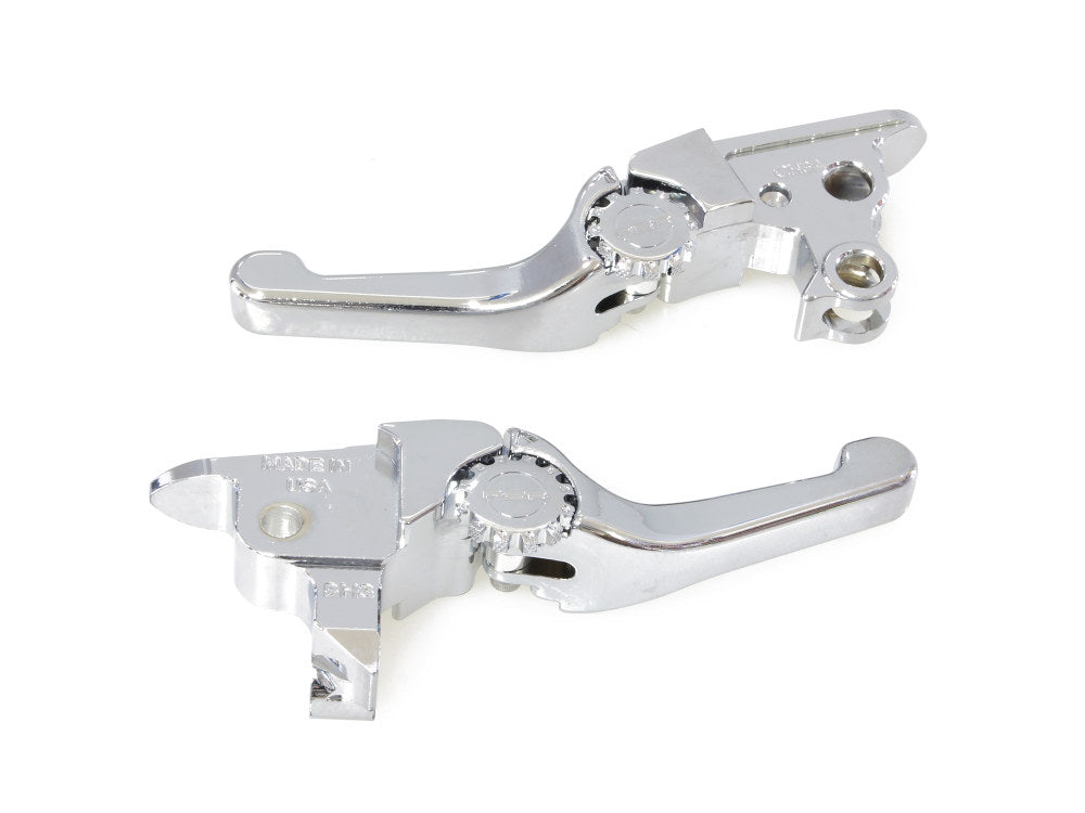 Adjustable Shorty Anthem Levers - Chrome. Fits Touring Most 2021-2024 with Cable Clutch - PSR Levers