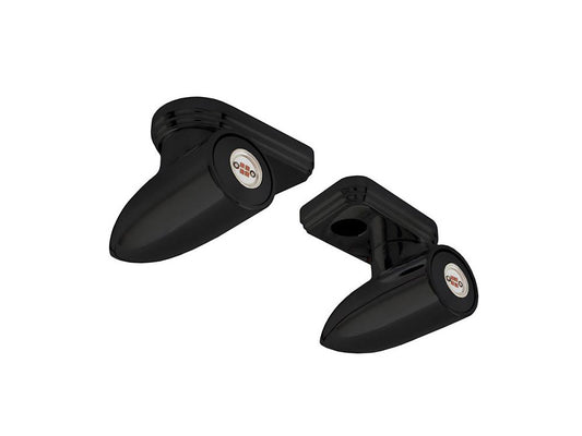 Bullet Pro Series Under Perch Turn Signals - Black. Fits most 1996-2024 Hand Controls. - Bagger Nation