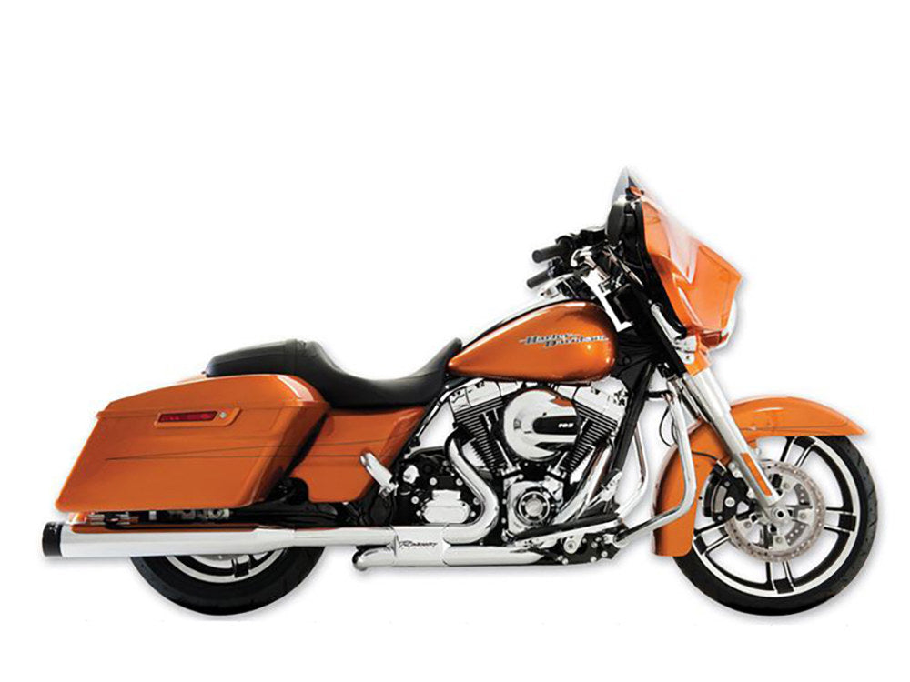 Right Side Tuck & Under Headers - Chrome. Fits Touring 2009-2016. - Rinehart Exhaust