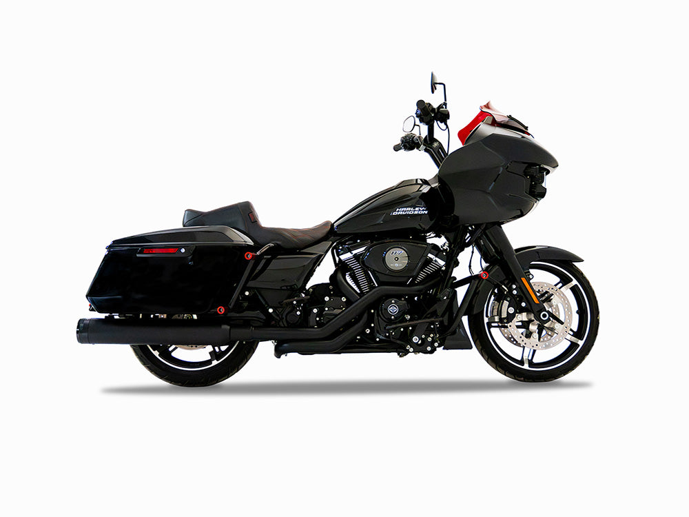 TRUE Dual Headers - Black. Fits Touring 2017up - Rinehart Exhaust
