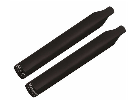 4in. Slip-On Mufflers - Black with Black End Caps. Fits Indian Big Twin 2014up with Hard Saddle Bags. - Rinehart Exhaust