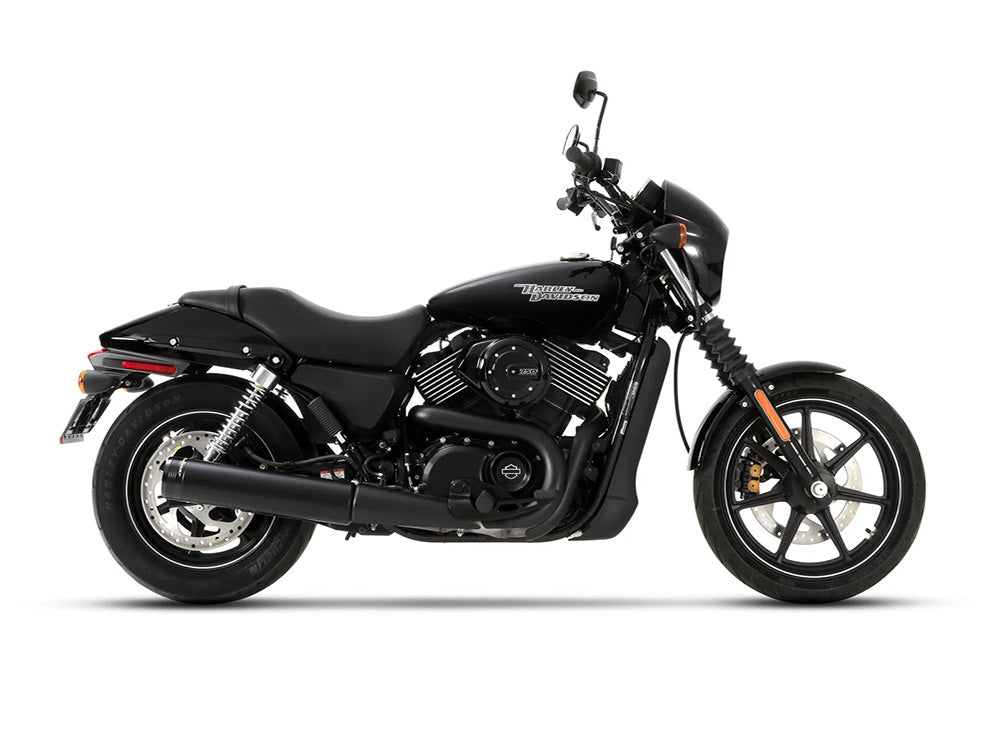 4.5in. Slip-On Muffler - Black with Black End Cap. Fits Street 2015-2020 - Rinehart Exhaust