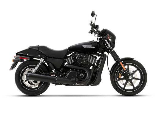 4.5in. Slip-On Muffler - Black with Black End Cap. Fits Street 2015-2020 - Rinehart Exhaust