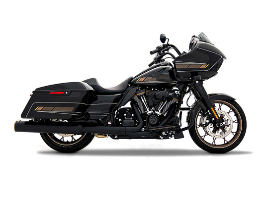 4-1/2in. HP45XL Slip-On Mufflers - Black with Bronze End Caps. Fits Touring 2017up. - Rinehart Exhaust