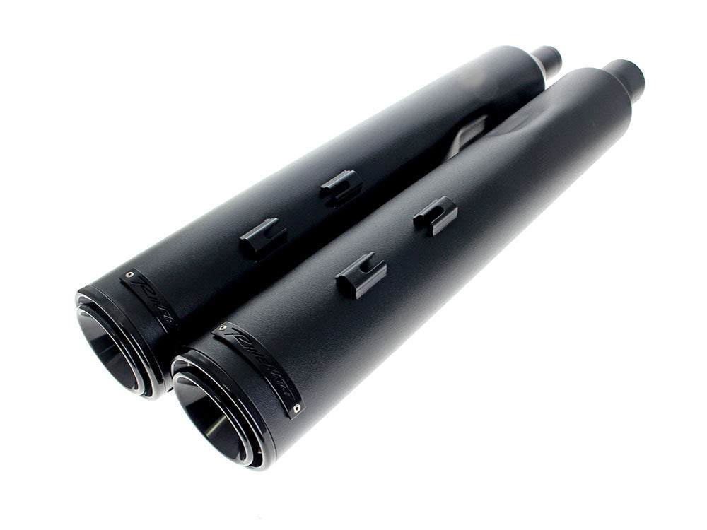 4-1/2in. HP45XL Slip-On Mufflers - Black with Black End Caps. Fits Touring 2017up - Rinehart Exhaust