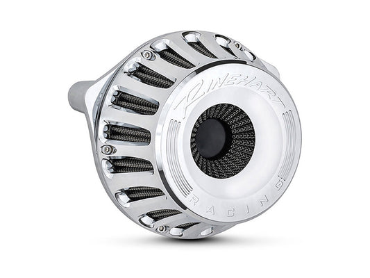 Moto Air Cleaner Kit - Chrome. Fits Touring 2017-2024 & Softail 2018-2024 - Rinehart Exhaust