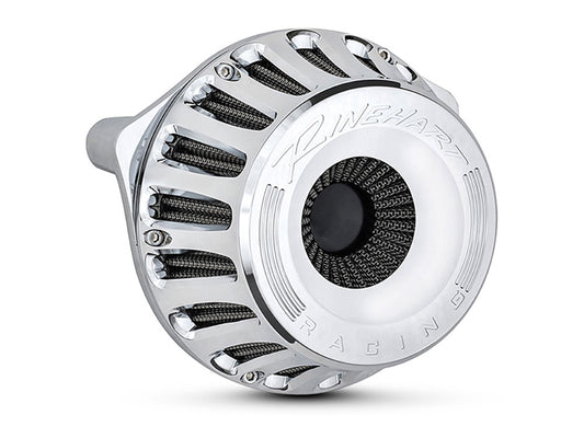 Moto Air Cleaner Kit - Chrome. Fits Big Twin 1993-2017 with CV Carb or Cable Operated Delphi EFI - Rinehart Exhaust